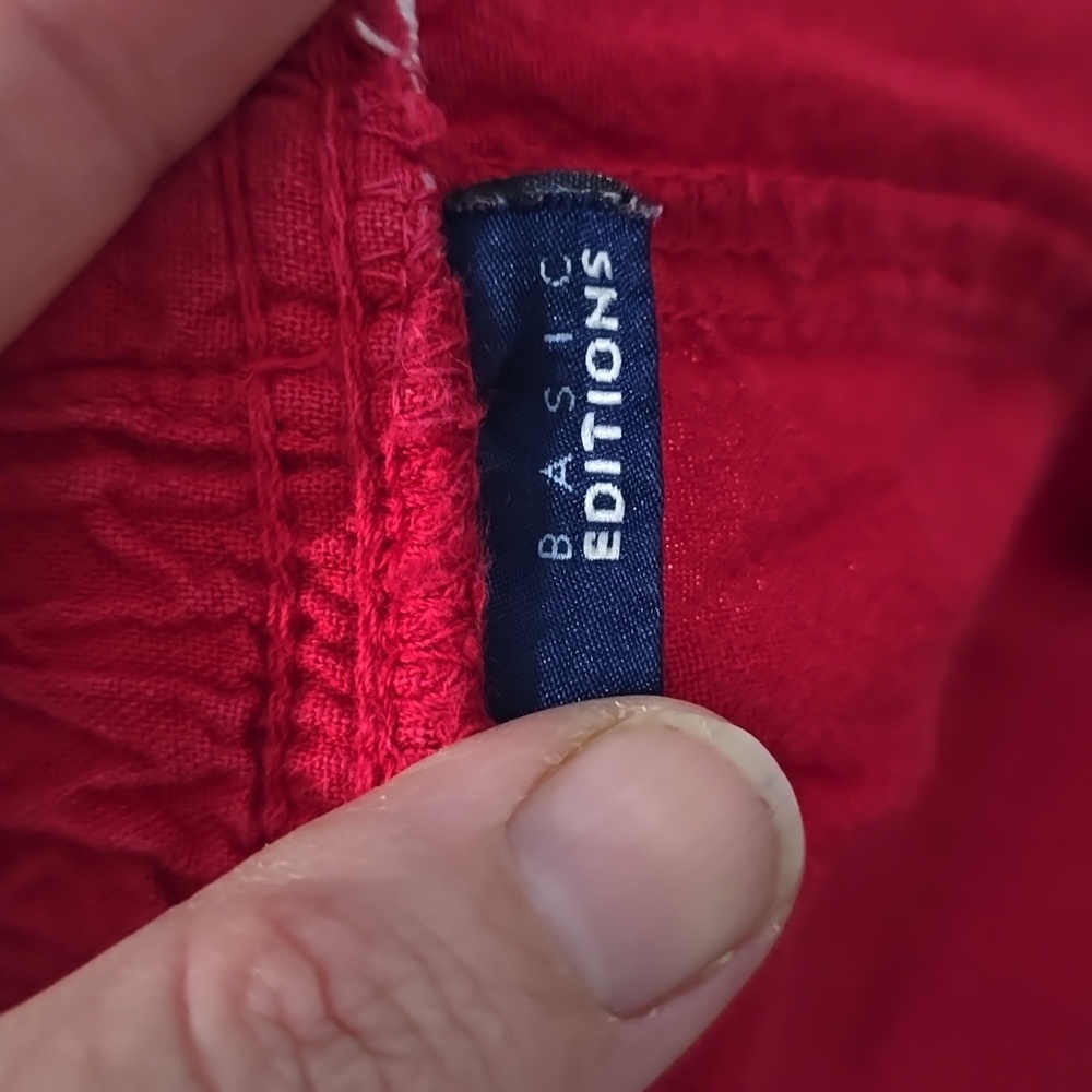 Basic Editions Red Shorts Size Small - image 5